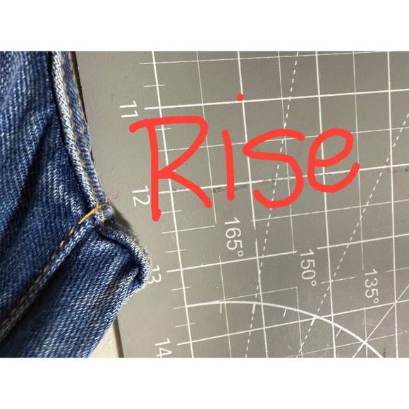 PrettyLittleThing Blue Denim Jeans Raw Hem‎ High Waist Straight Leg Size 4 - Picture 5 of 7